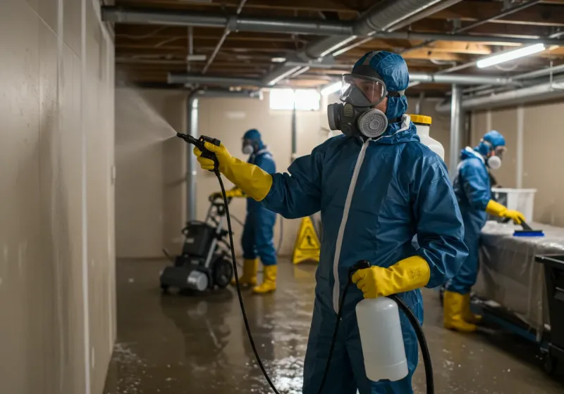 Basement Sanitization and Antimicrobial Treatment process in Hanapepe, HI
