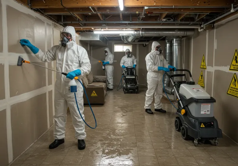 Basement Moisture Removal and Structural Drying process in Hanapepe, HI